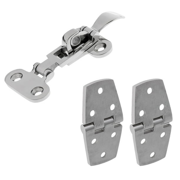 11cm Anti-Rattle Latch 316 Stainless Steel 2pcs Marine Boat Hatch Hinges